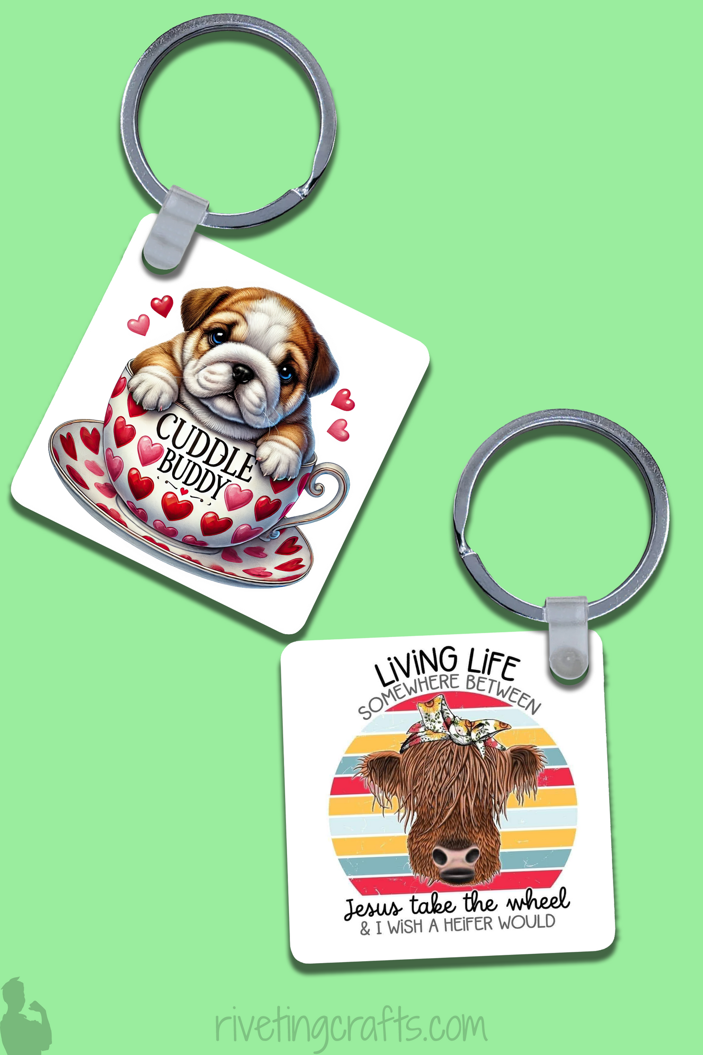 Personalized Square Keychain