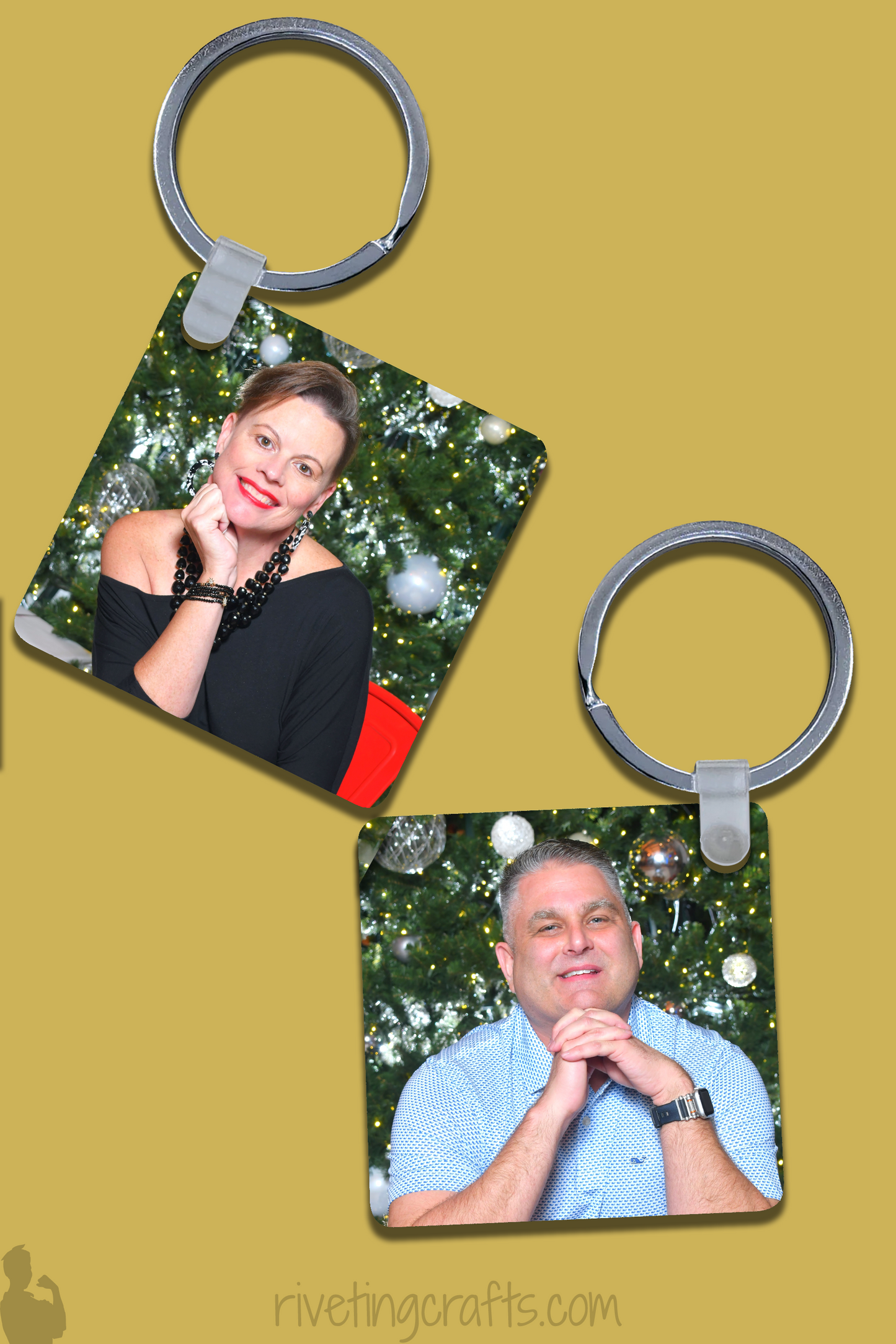 Personalized Square Keychain