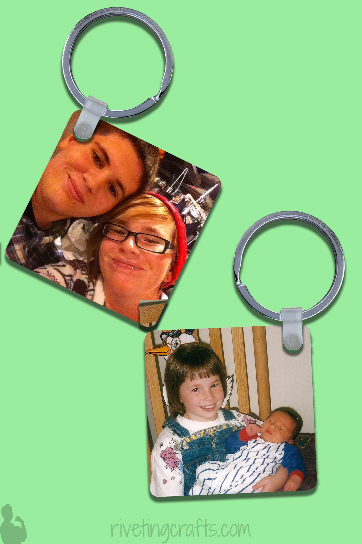 Personalized Square Keychain