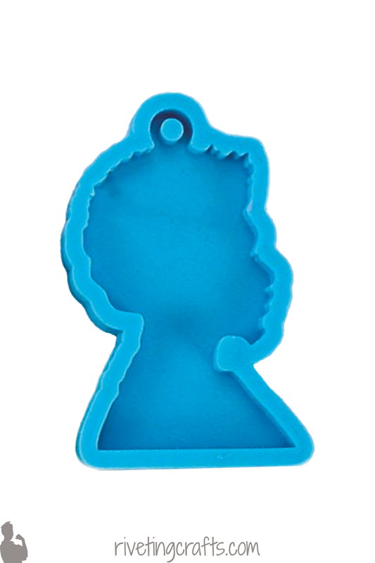 Afro Man Keychain Silicone Mold