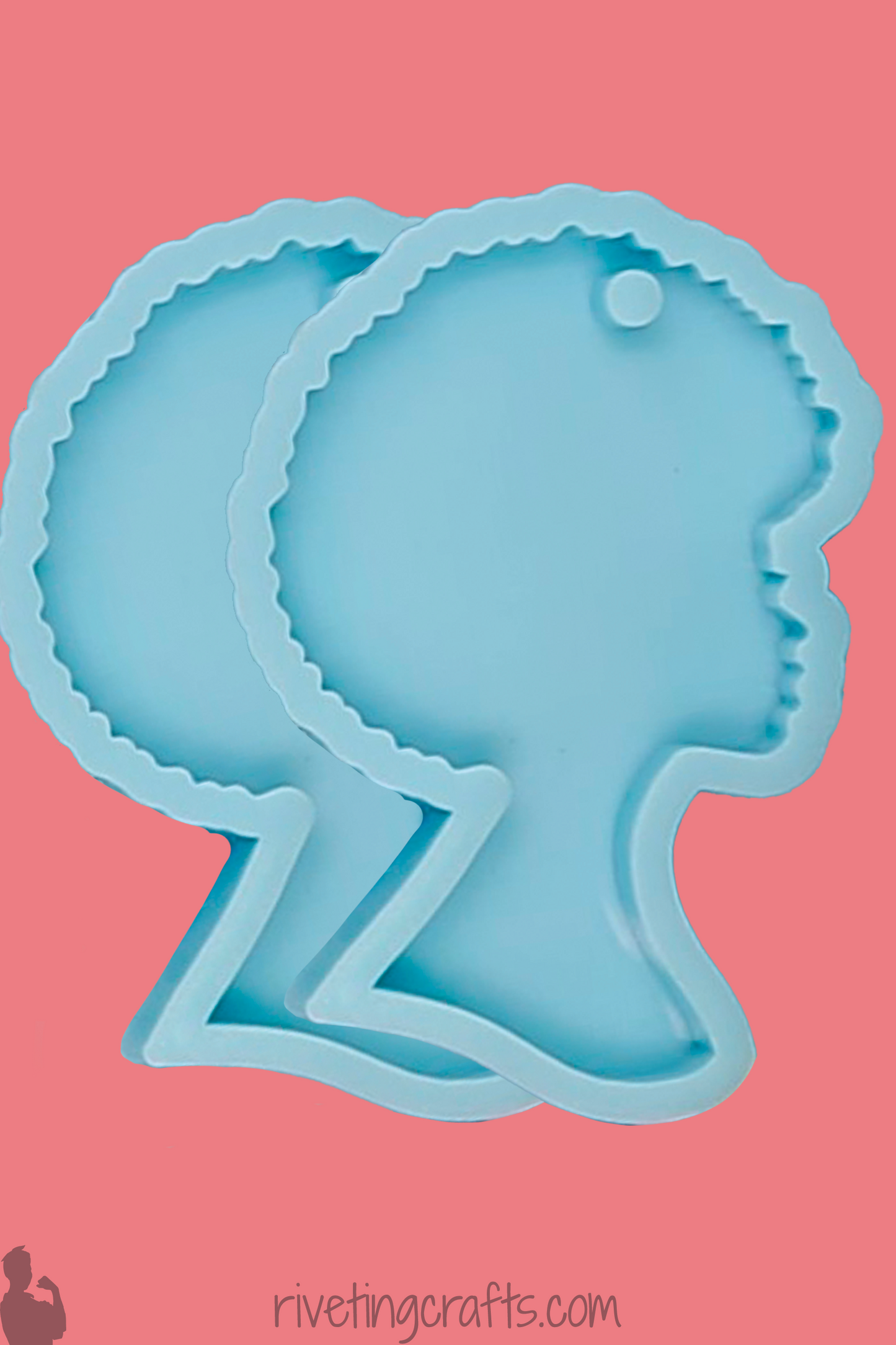 Afro Woman Keychain Silicone Mold