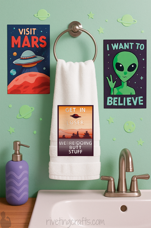 Alien Butt Stuff Hand Towel