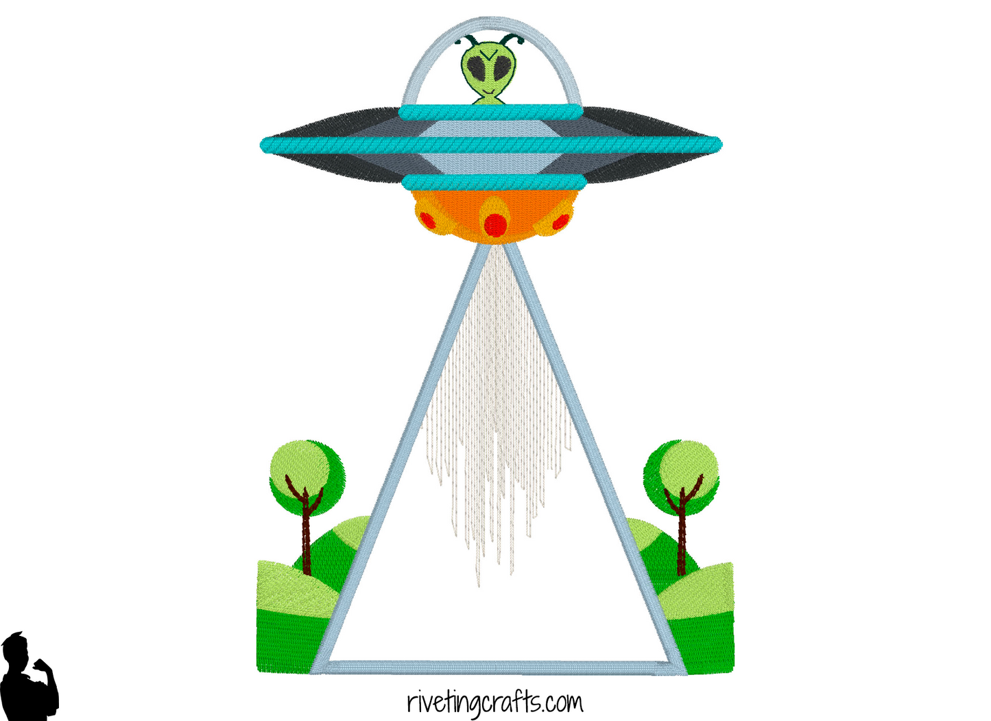 Alien Abduction Hand Towel