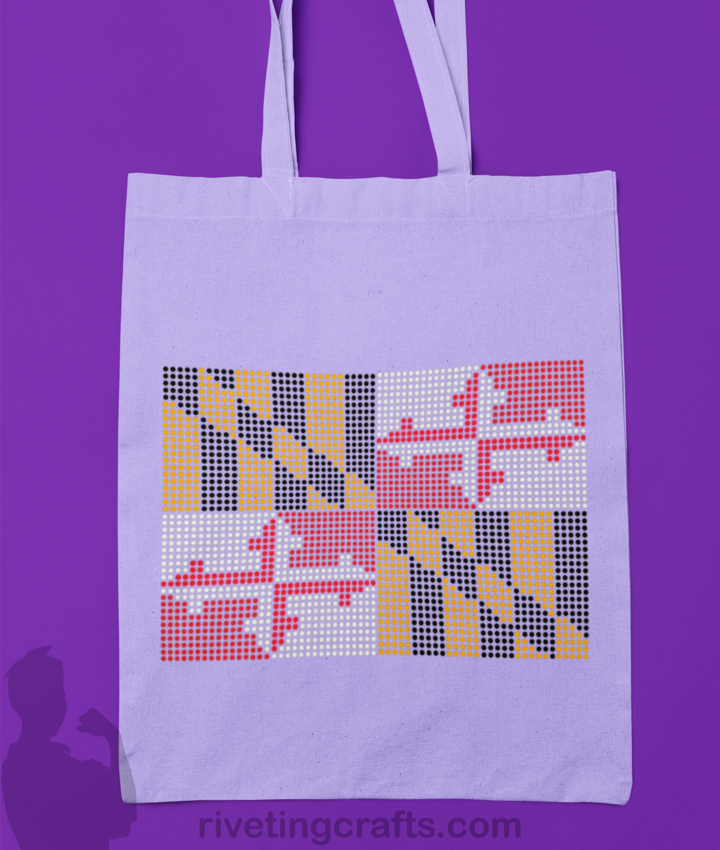 Maryland Flag Rhinestone Kit - Template and tools to make your own!