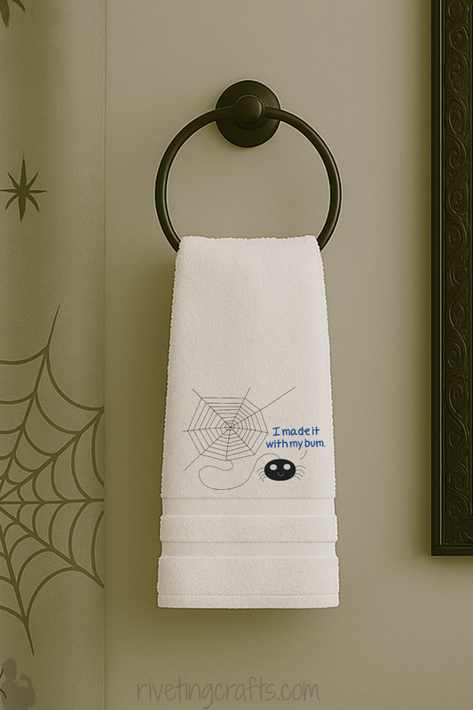 I Made It With My Bum Spider Towel