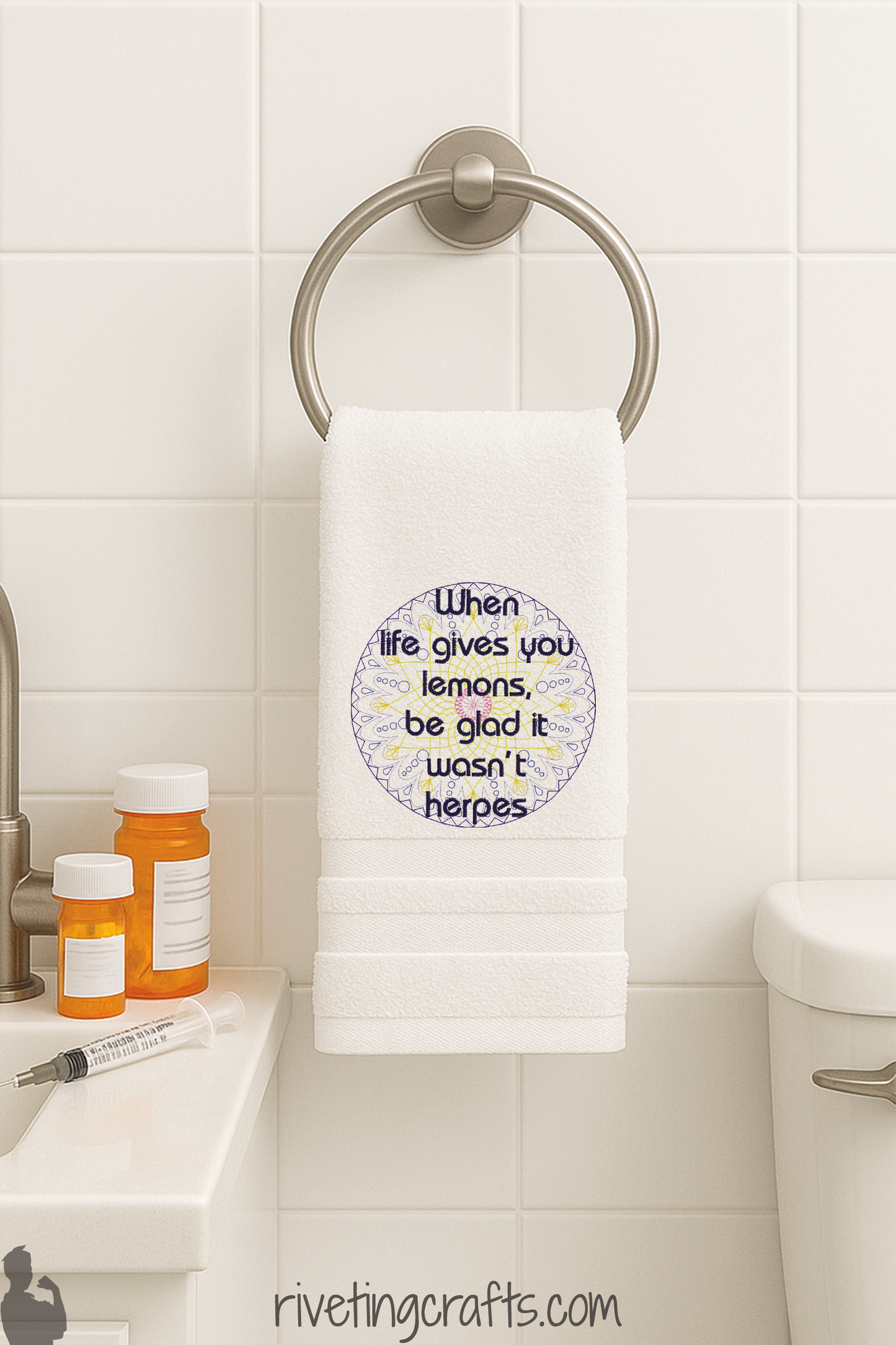 Be Glad it Wasn't Herpes Hand Towel