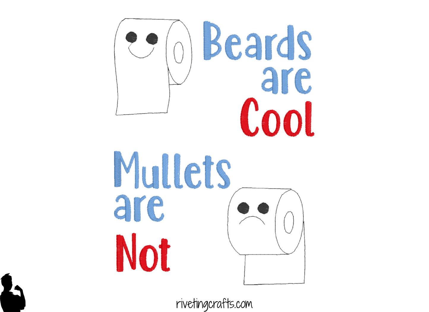 Beards vs Mullets Hand Towel