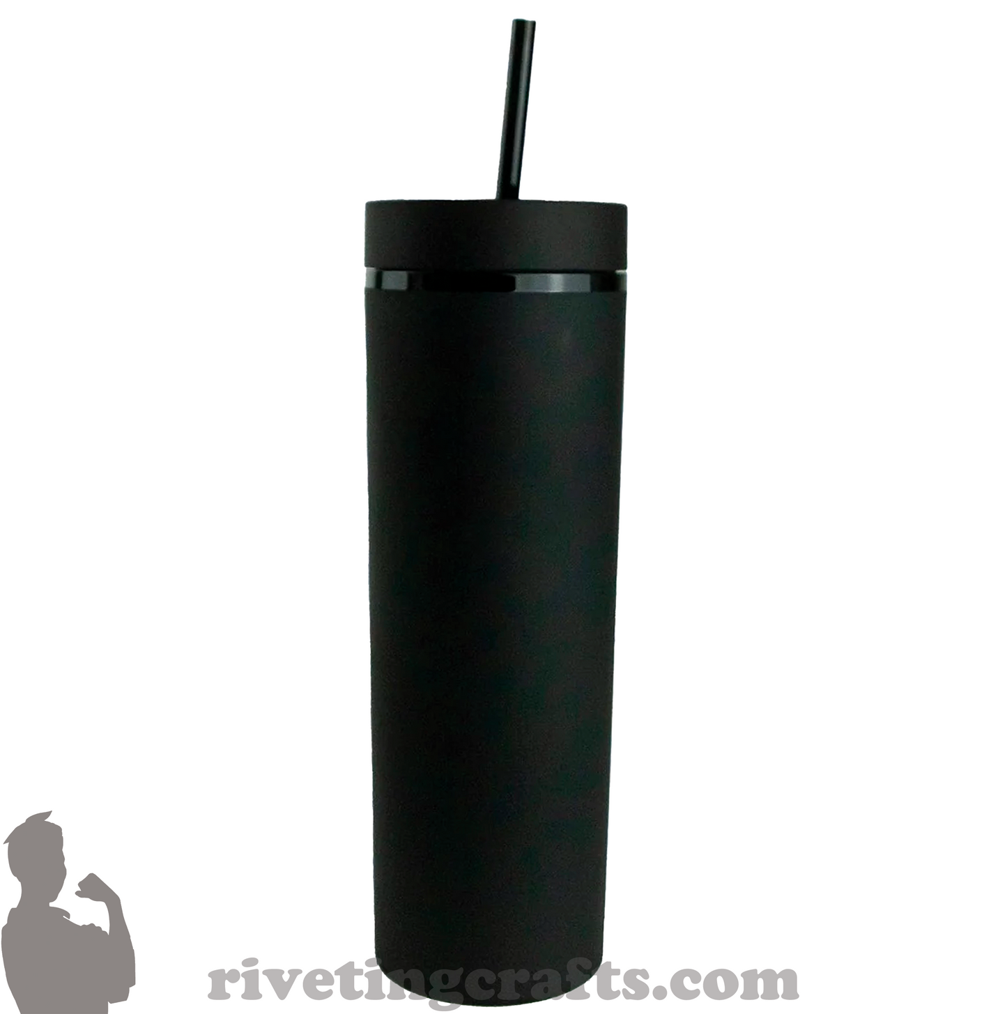 Personalized 22oz Matte Black BPA-Free Acrylic Tumbler