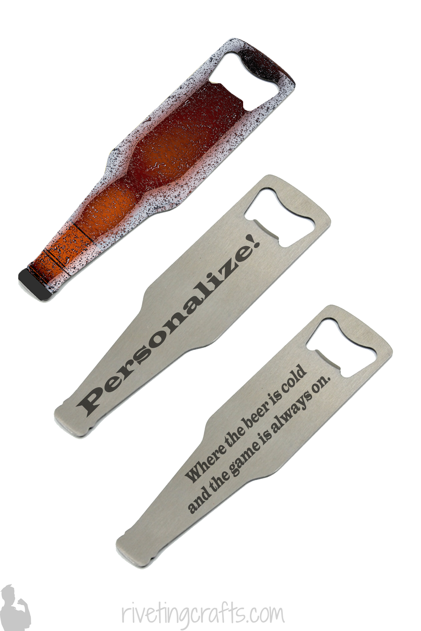 Personalized Bottle Shaped Bottle Opener