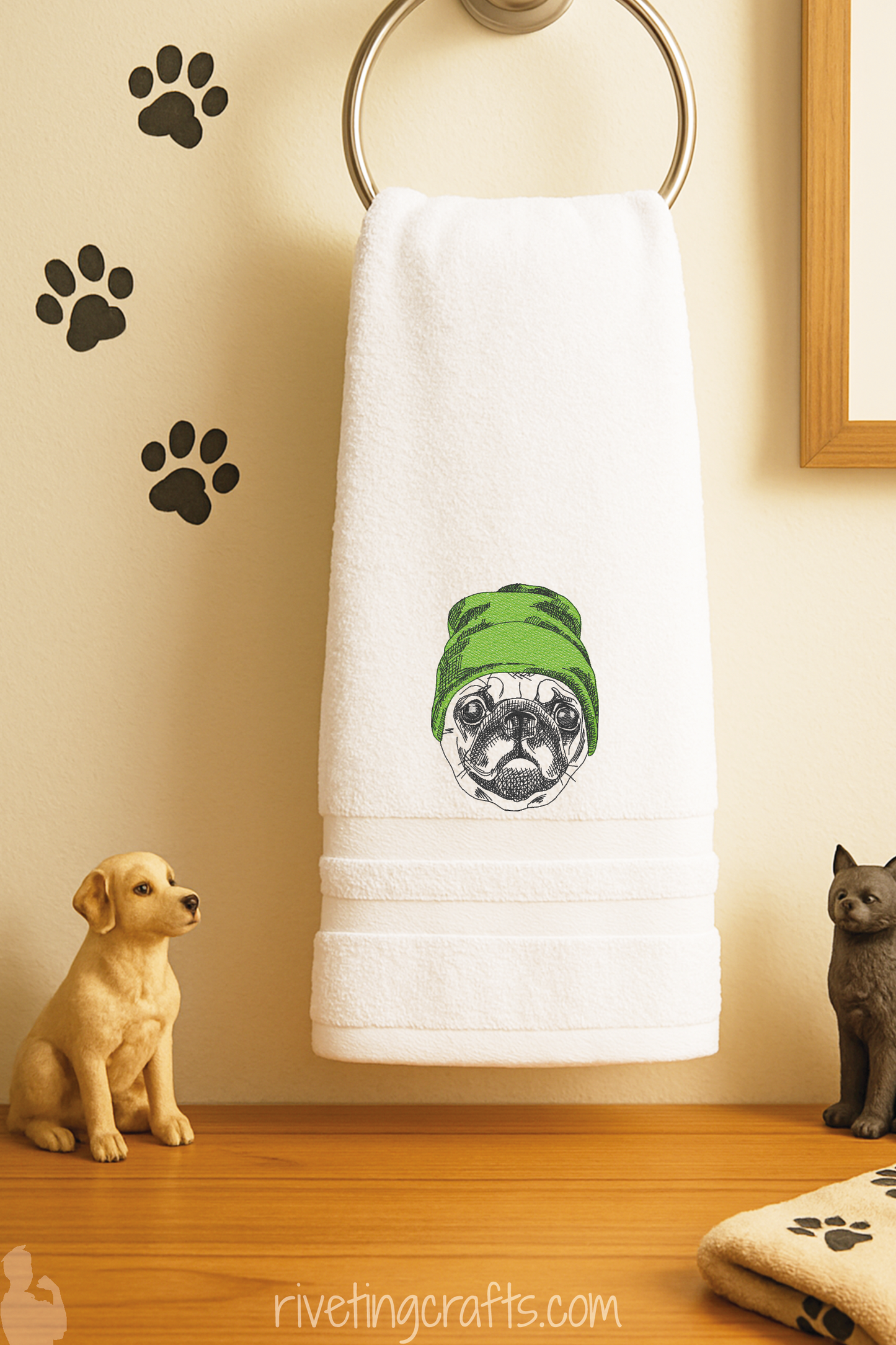 Cool Pup Slouchy Hat Hand Towel