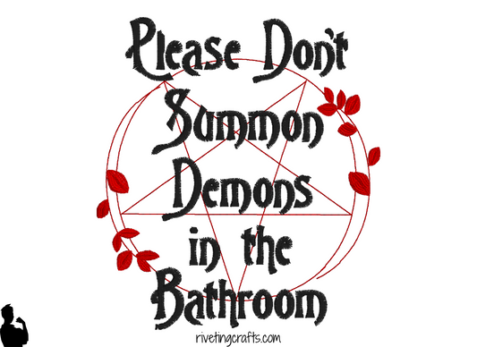 Demons, Witches, Pentagrams & Petals Hand Towel
