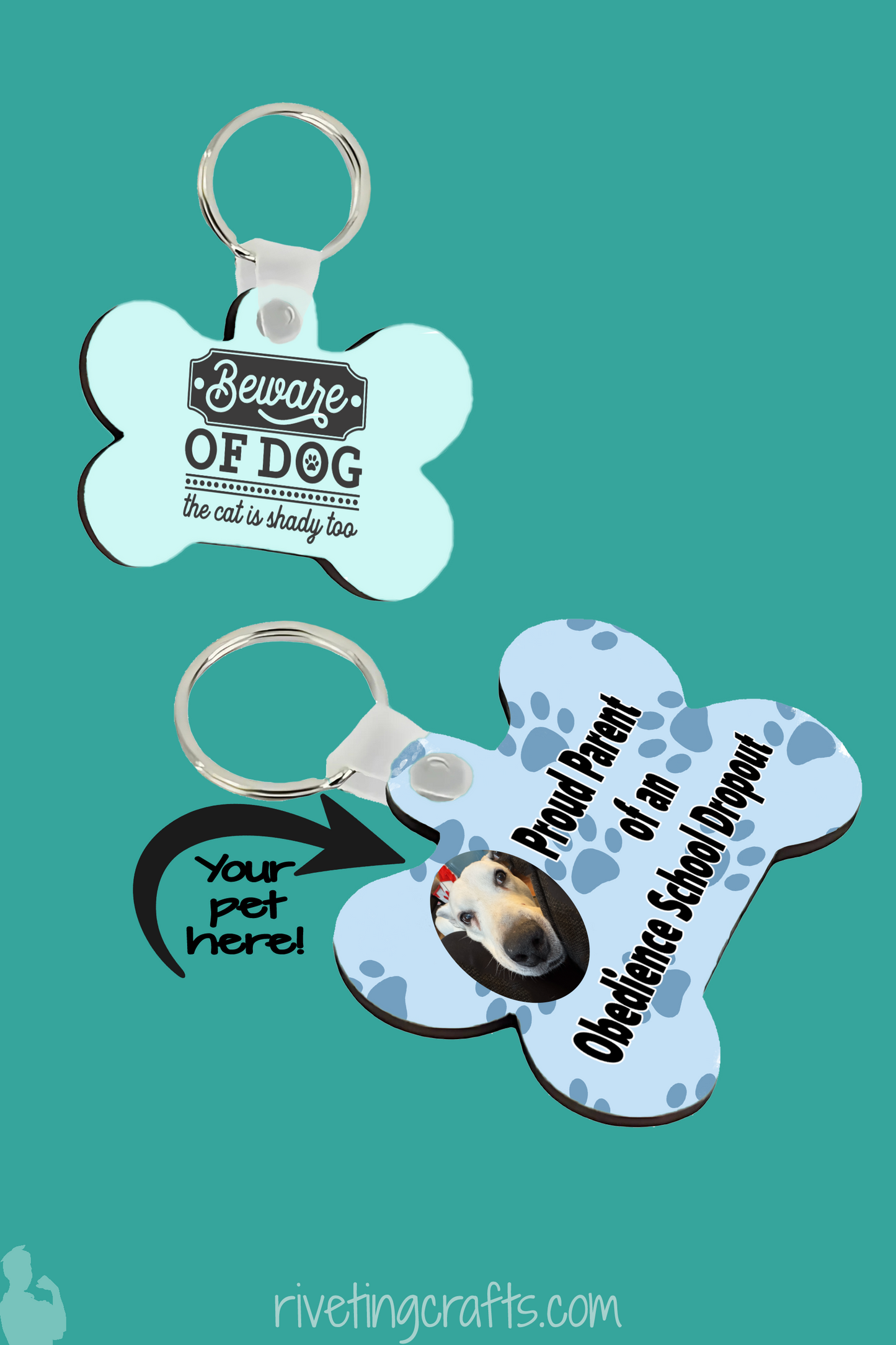 Personalized Dog Bone Keychain