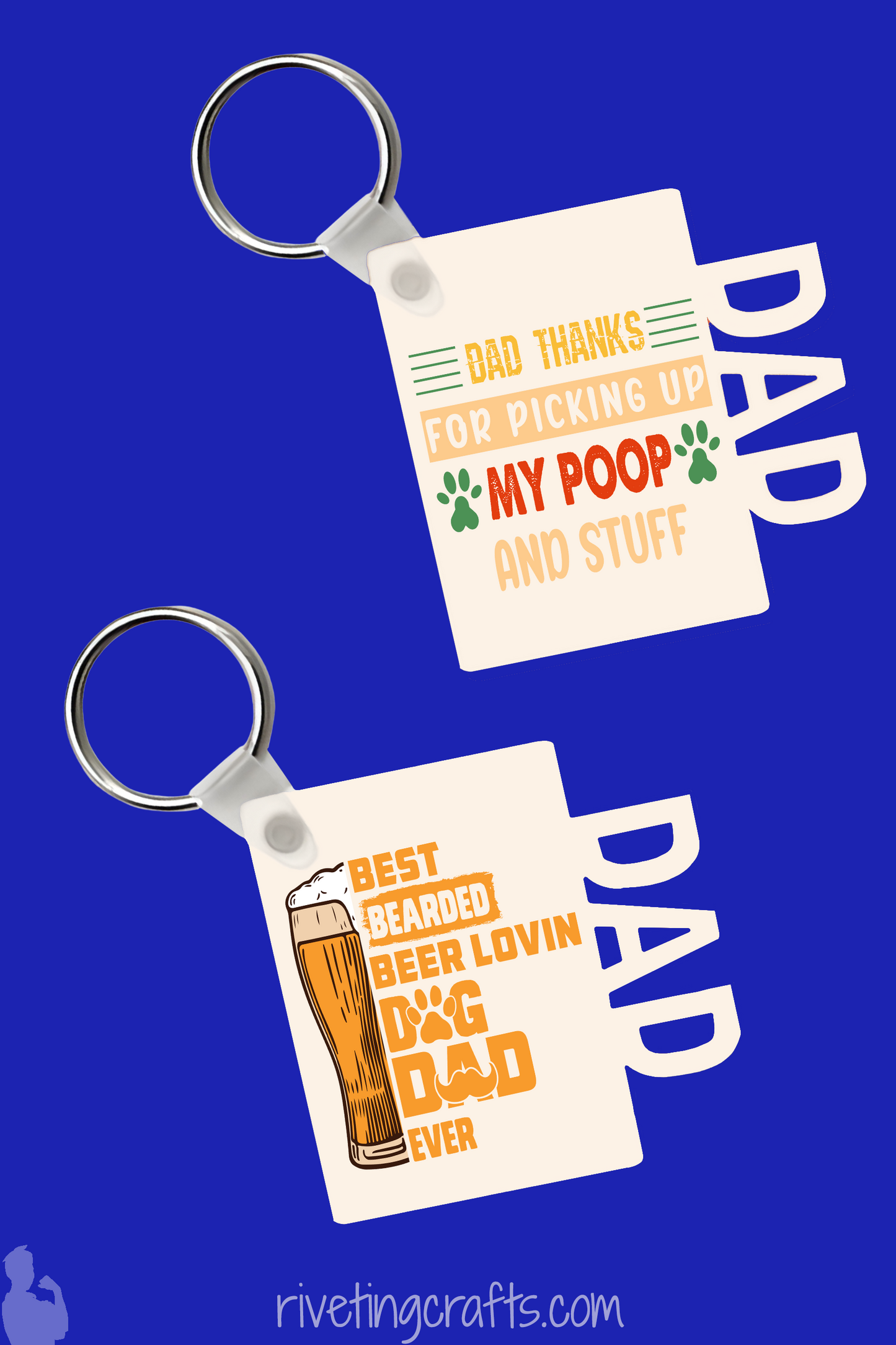 Personalized DAD Keychain