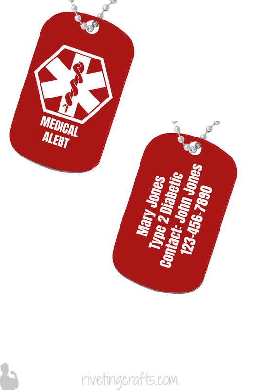 Personalized Medical Alert, Memorial Dog Tag Necklace