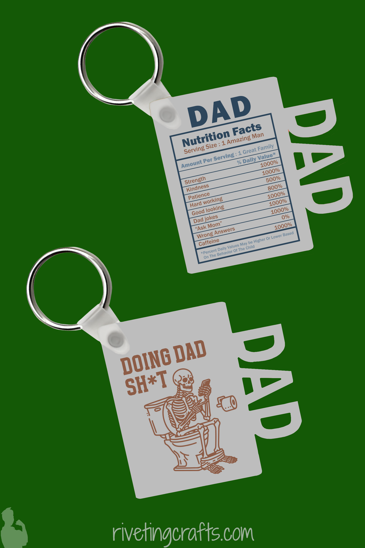 Personalized DAD Keychain