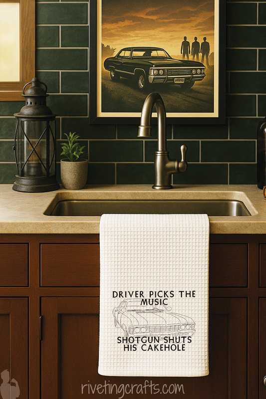 Shut Your Cakehole Supernatural Hand Towel