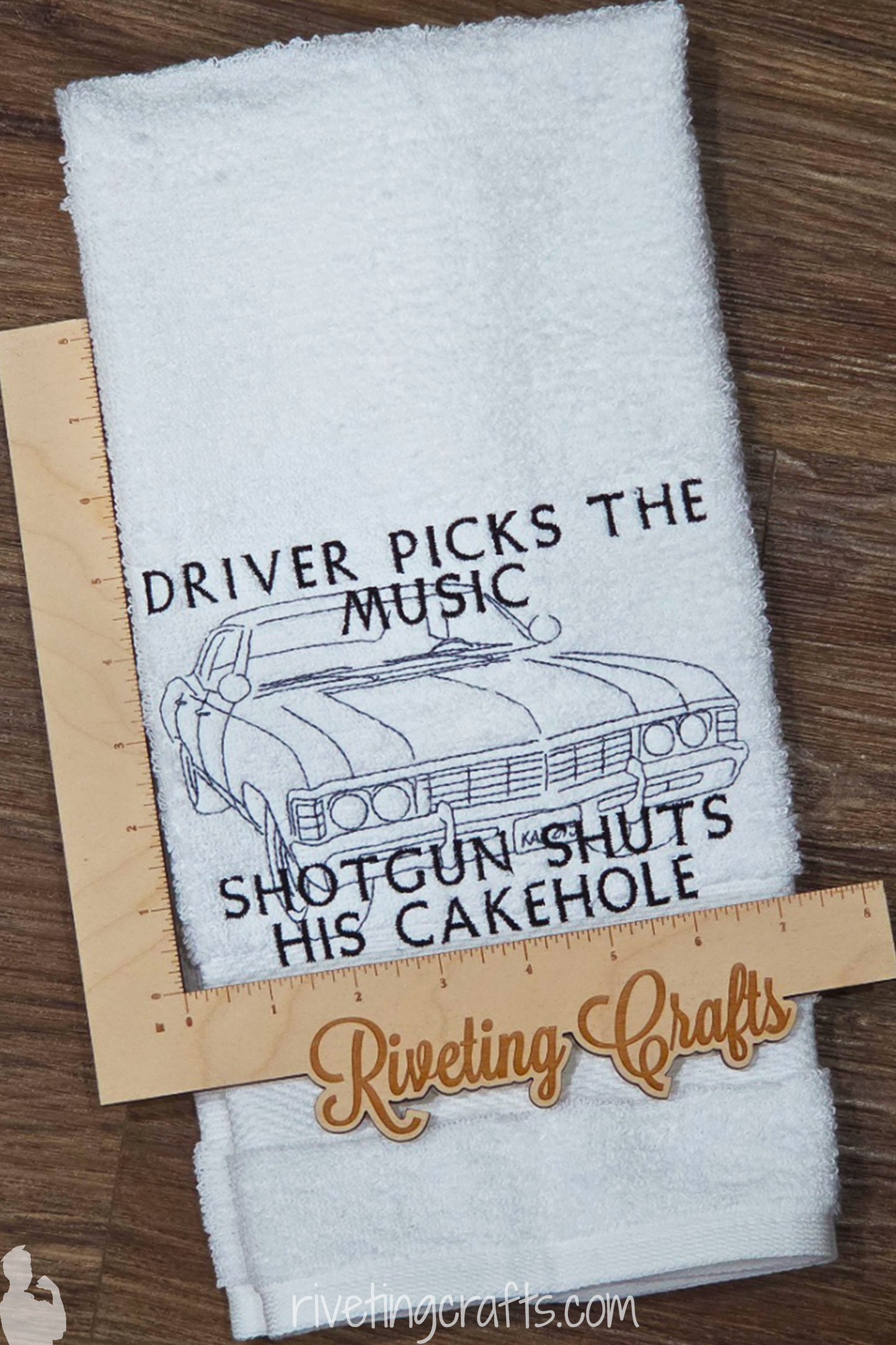 Shut Your Cakehole Supernatural Hand Towel