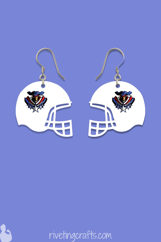 Personalized Helmet Earrings