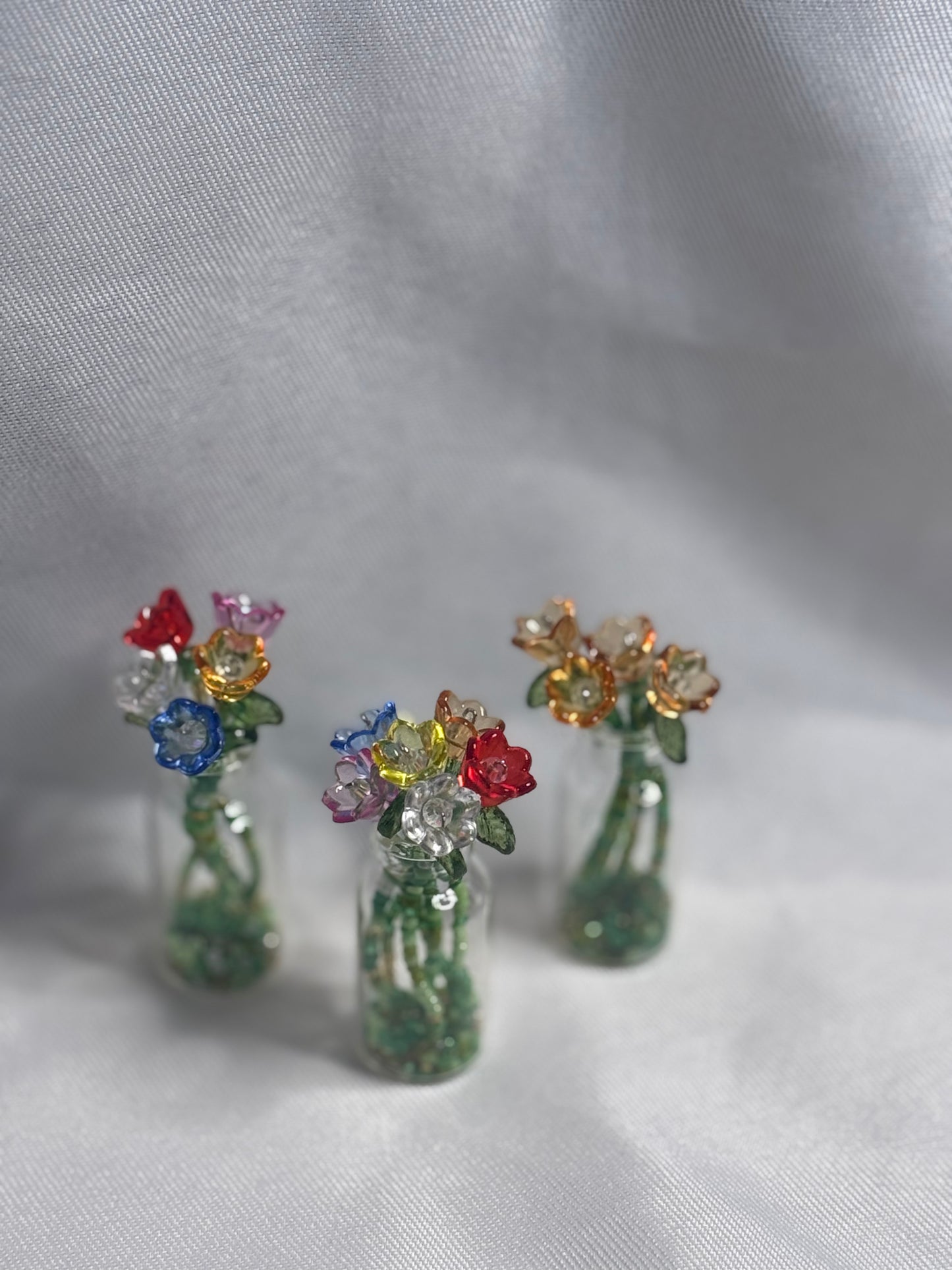 Beaded flower bouquets