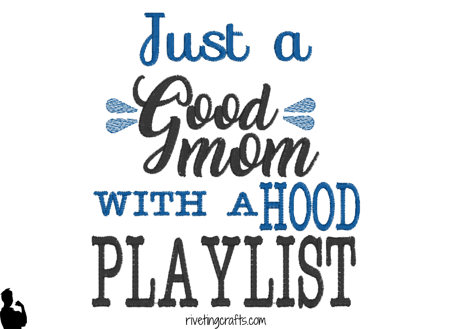 Good Mom, Hood Playlist Hand Towel