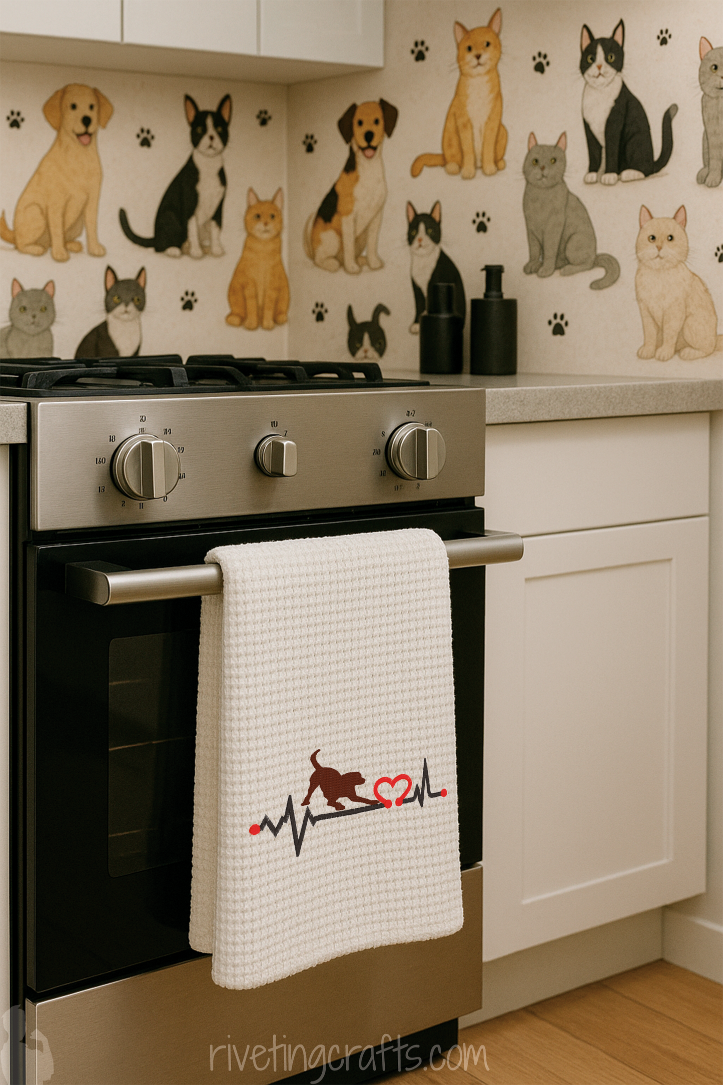 Animal Heartbeat Hand Towel