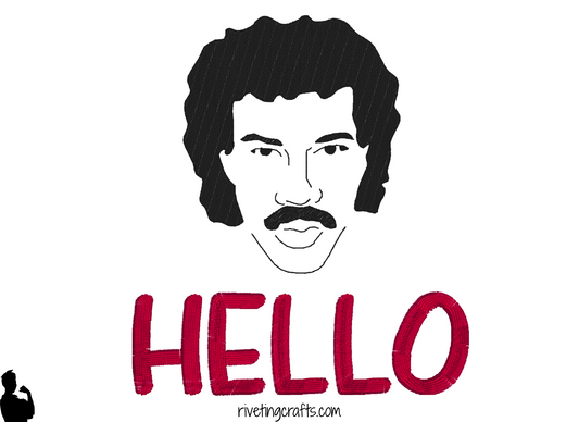 Hello Lionel Ritchie Hand Towel – Funky Retro Music Inspired Decor