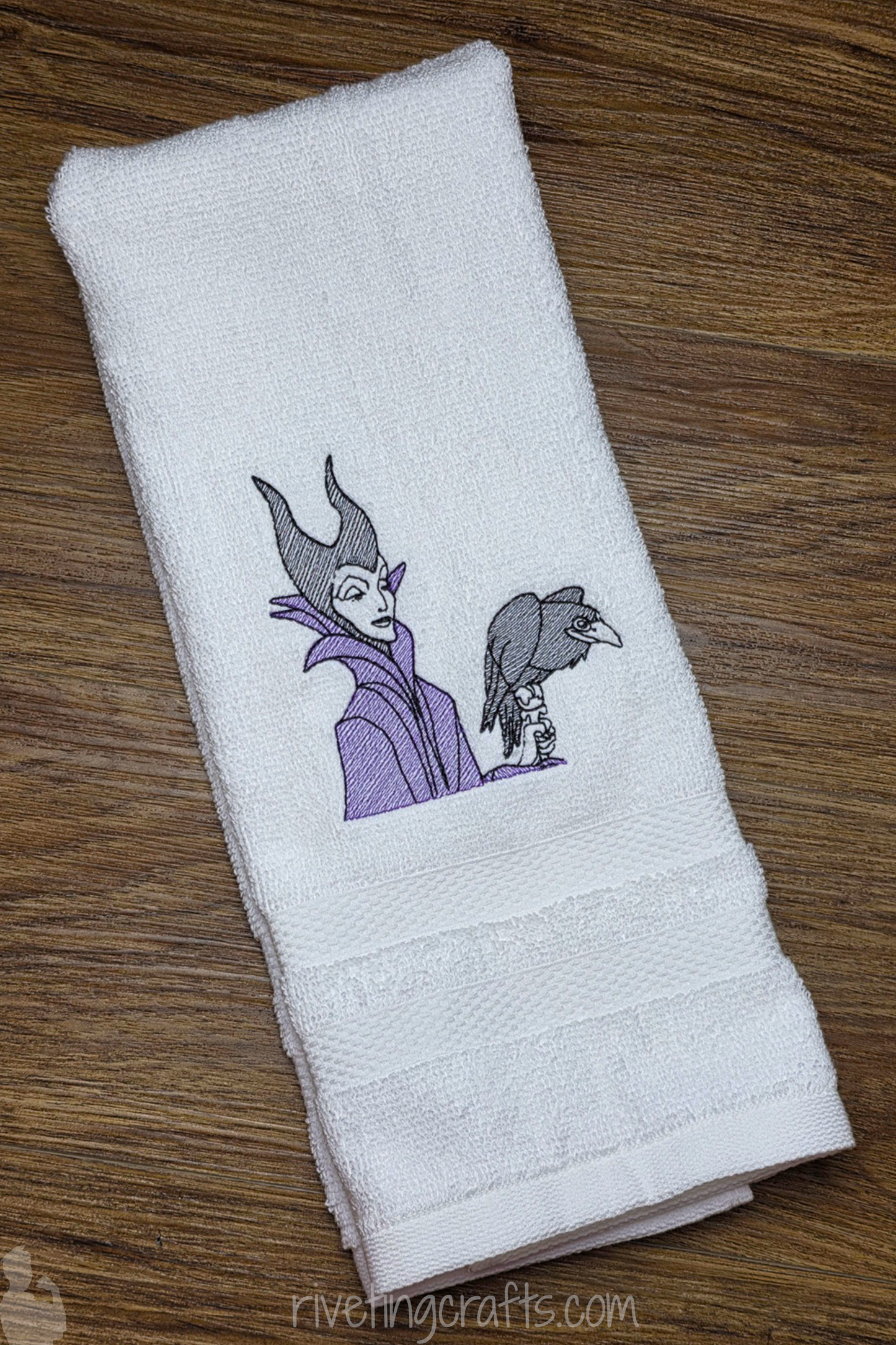 Maleficent Dark Fairy Crow Staff – Gothic Hand Towel