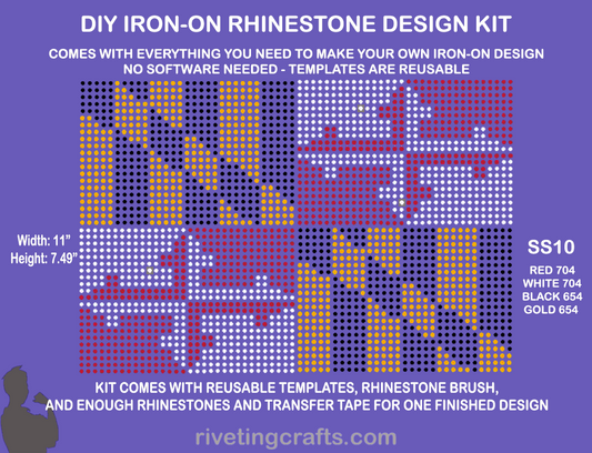 Maryland Flag Rhinestone Kit - Template and tools to make your own!