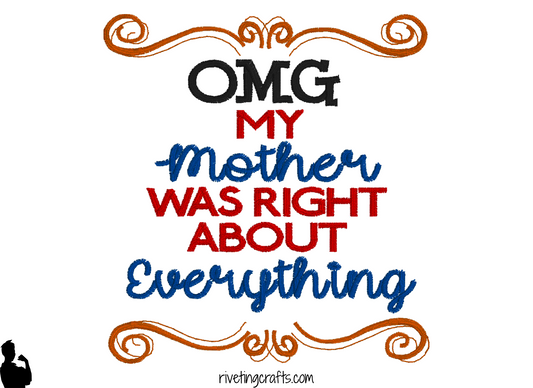 OMG My Mother Was Right Hand Towel – Snarky Kitchen Decor