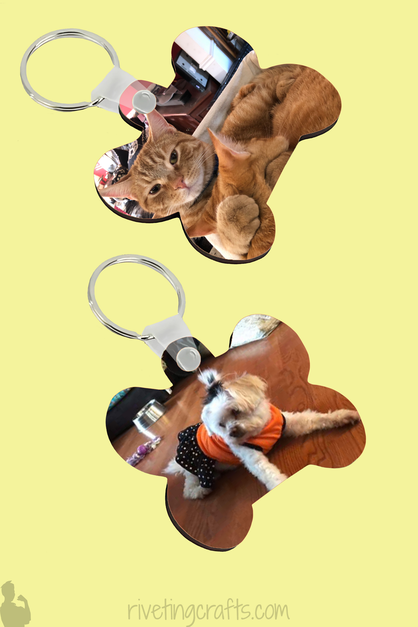 Personalized Dog Bone Keychain