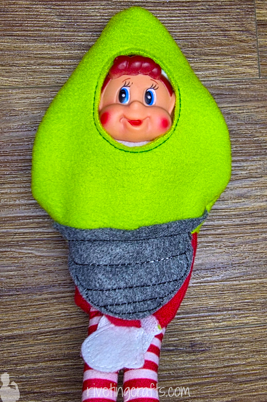 Elf Doll Light Bulb Costume, Christmas Scout Surveillance Outfit