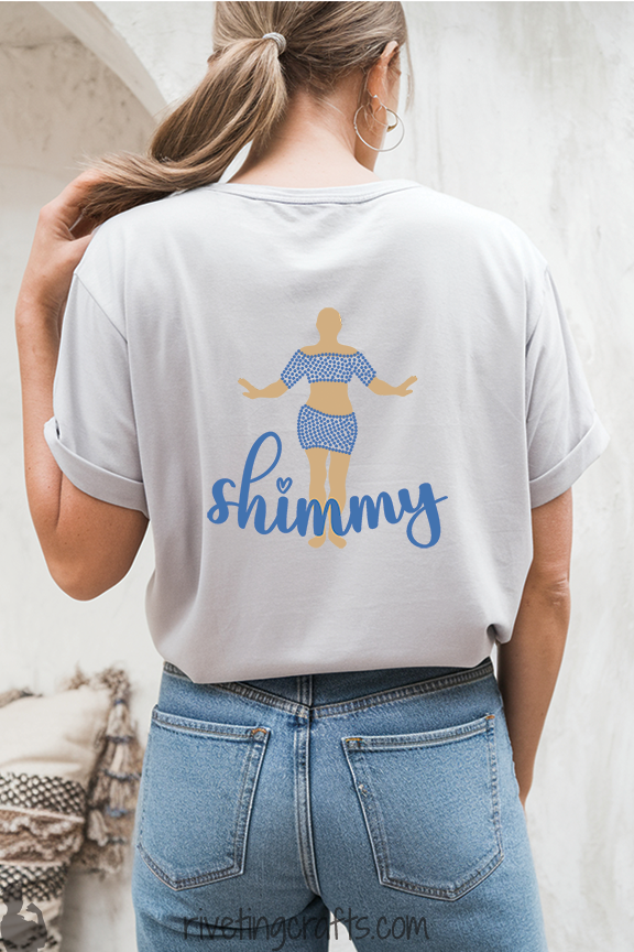 Belly Dancer Shimmy Rhinestone Print Tee