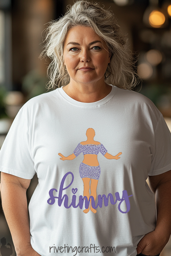 Belly Dancer Shimmy Rhinestone Print Tee