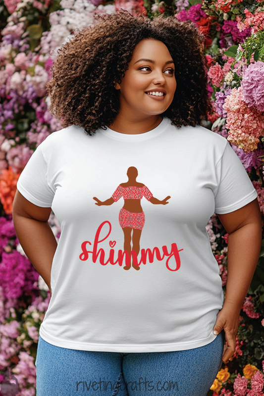 Belly Dancer Shimmy Rhinestone Print Tee