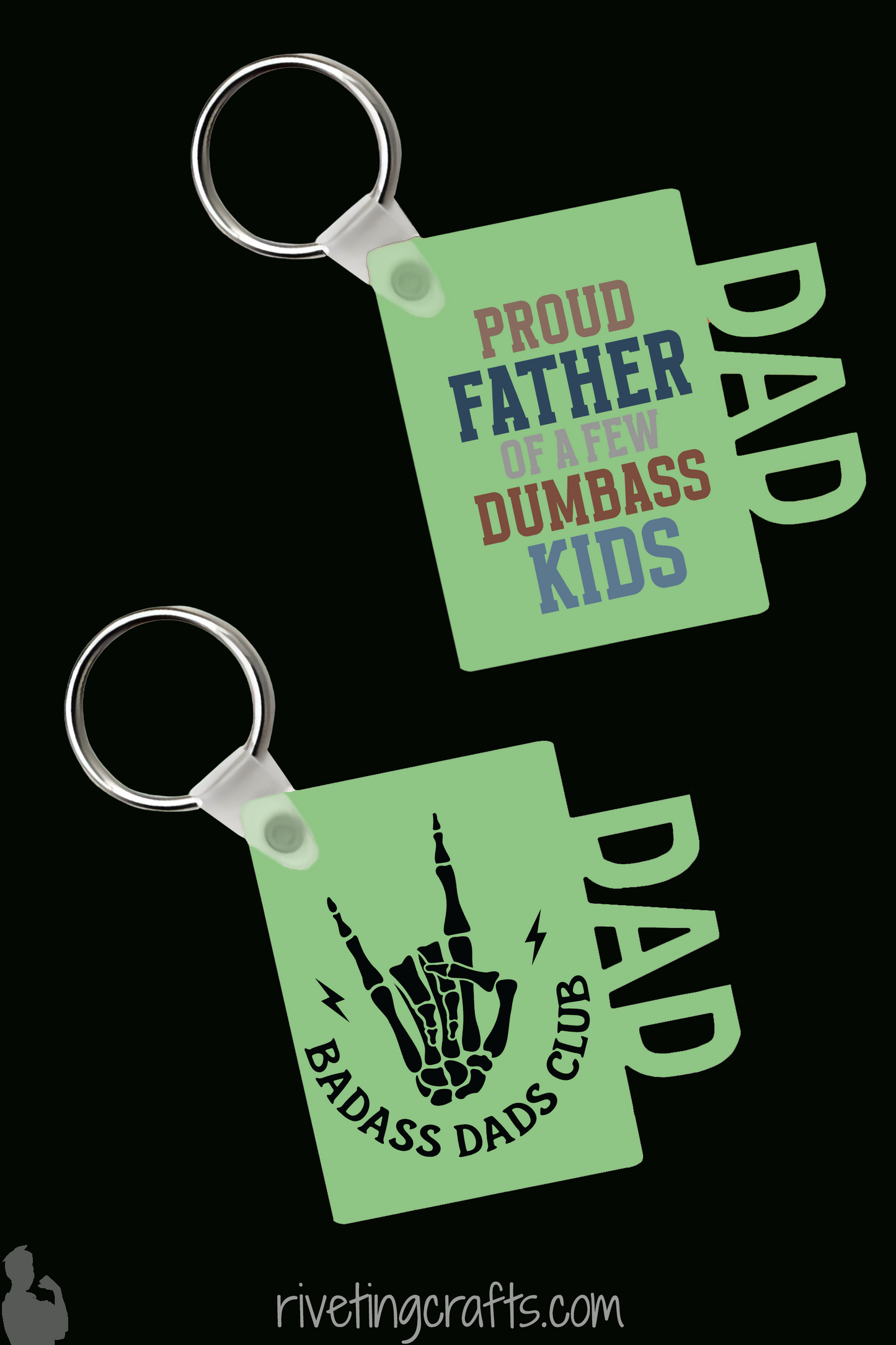 Personalized DAD Keychain