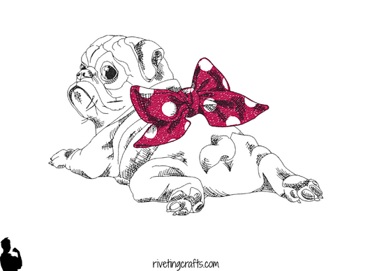 Bow Butt Puppy Hand Towel – Underbite Dog Design