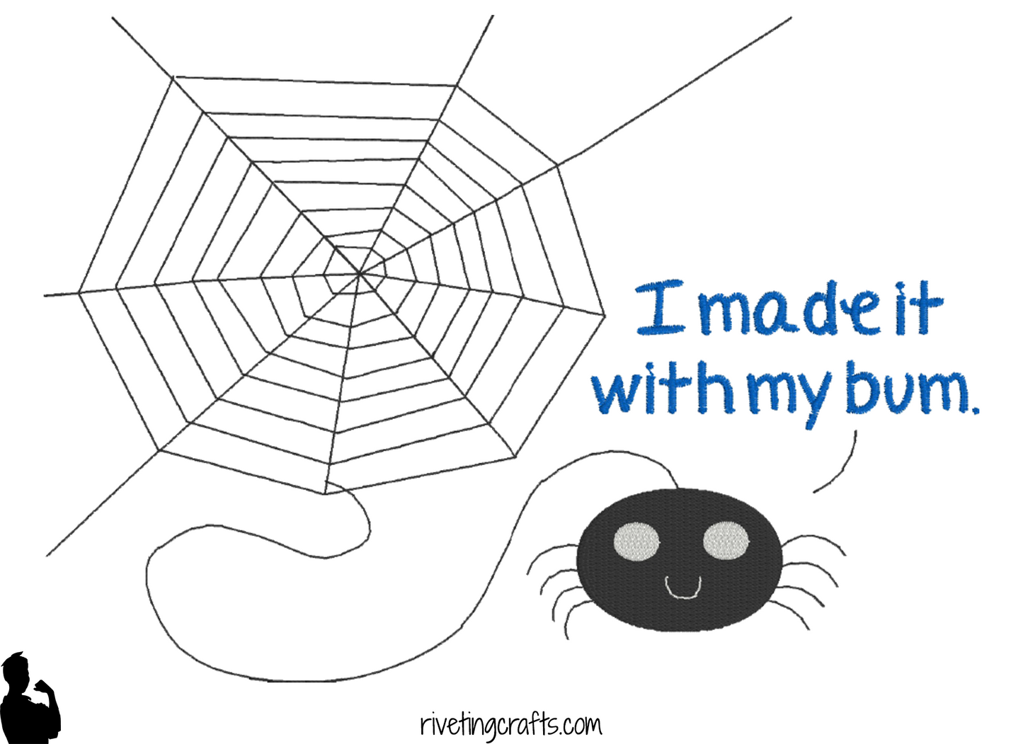I Made It With My Bum Spider Towel