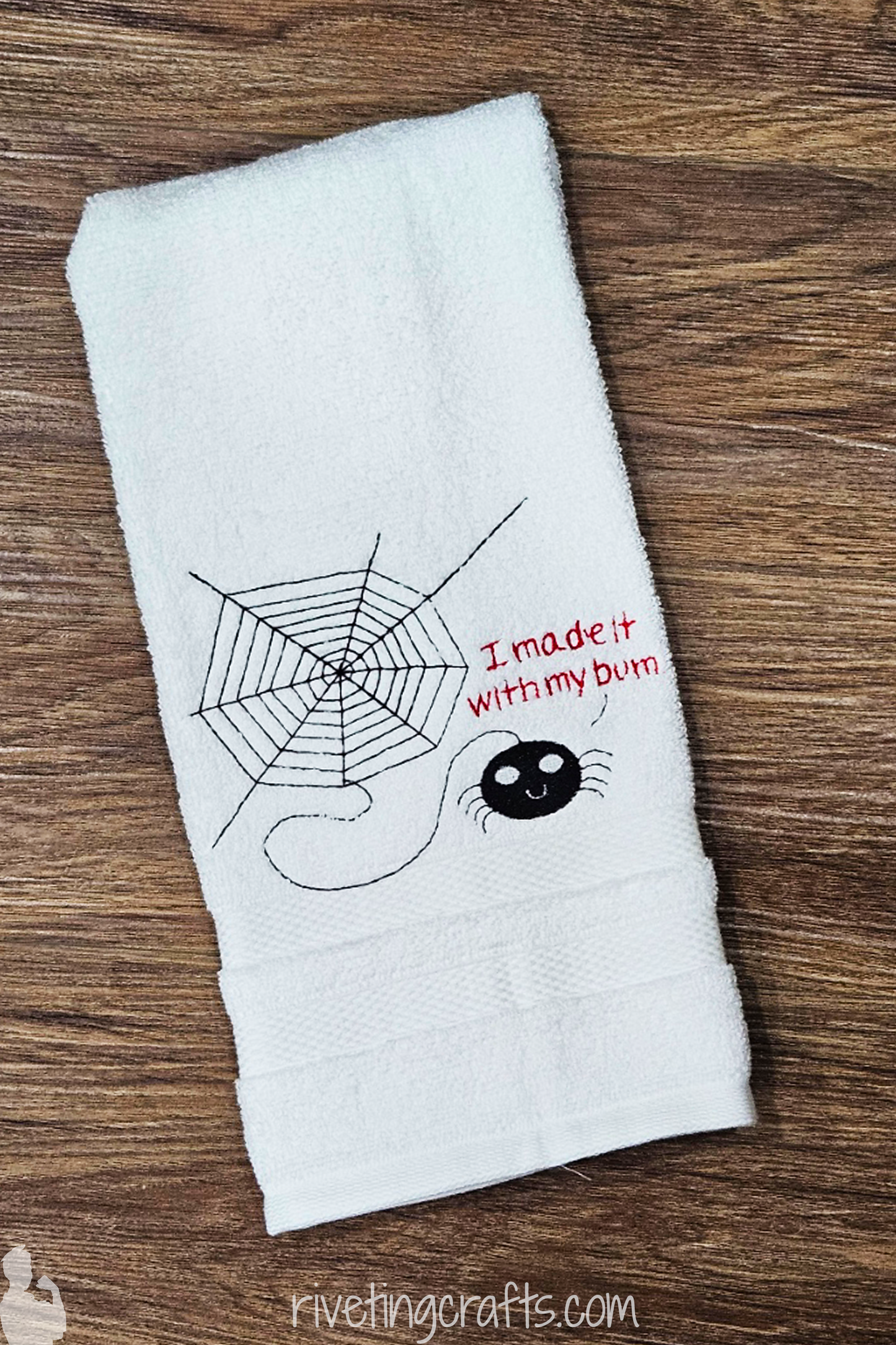 I Made It With My Bum Spider Towel