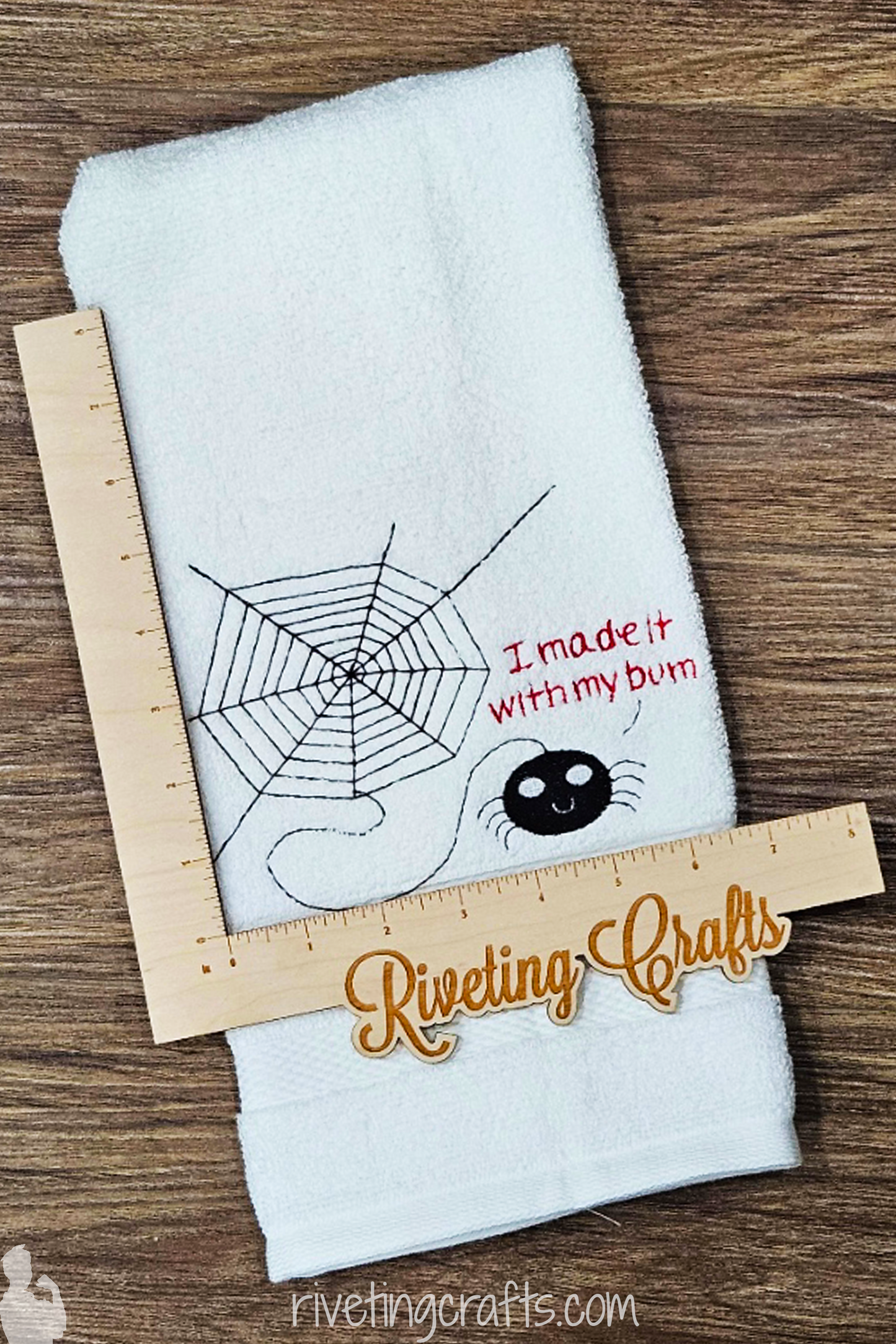 I Made It With My Bum Spider Towel