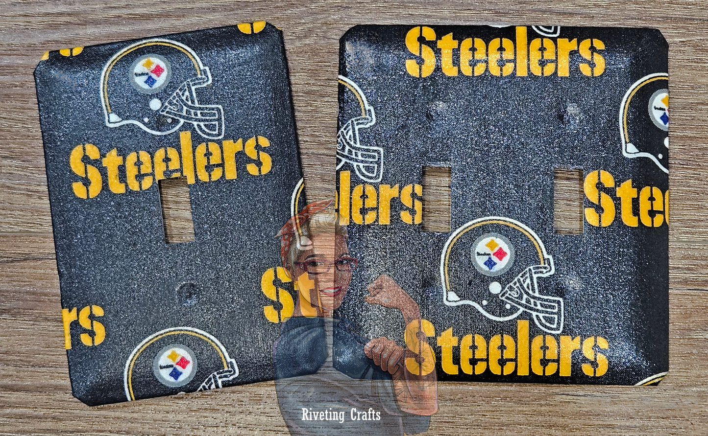 Oversized NFL Team Metal Light Switch Cover – Durable & Stylish Fan Décor