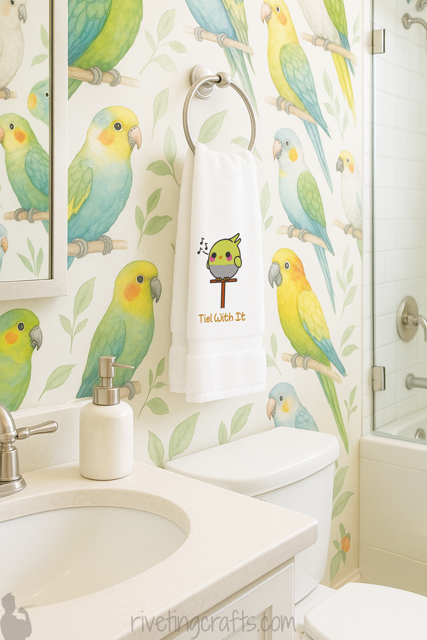 Tiel With It - Cockatiel Hand Towel