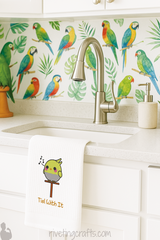 Tiel With It - Cockatiel Hand Towel