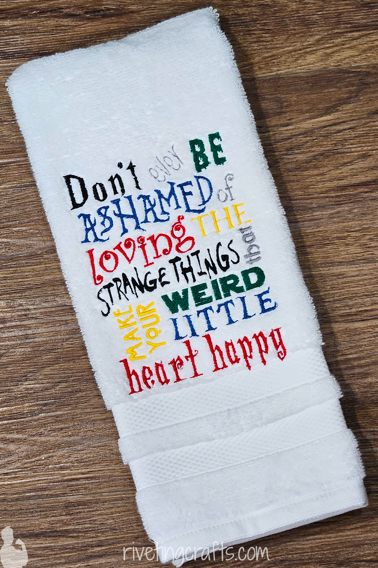 Weird Happy Heart Hand Towel
