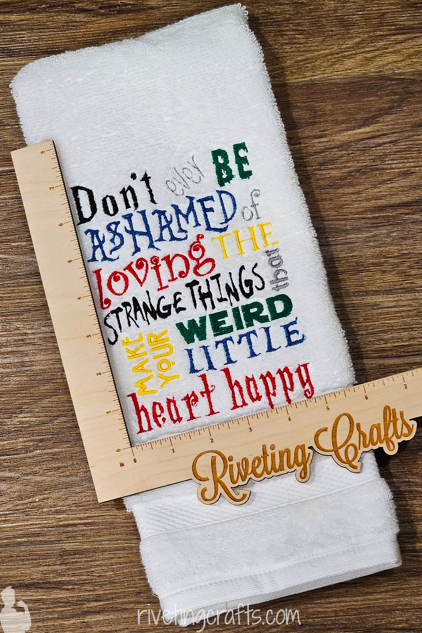 Weird Happy Heart Hand Towel