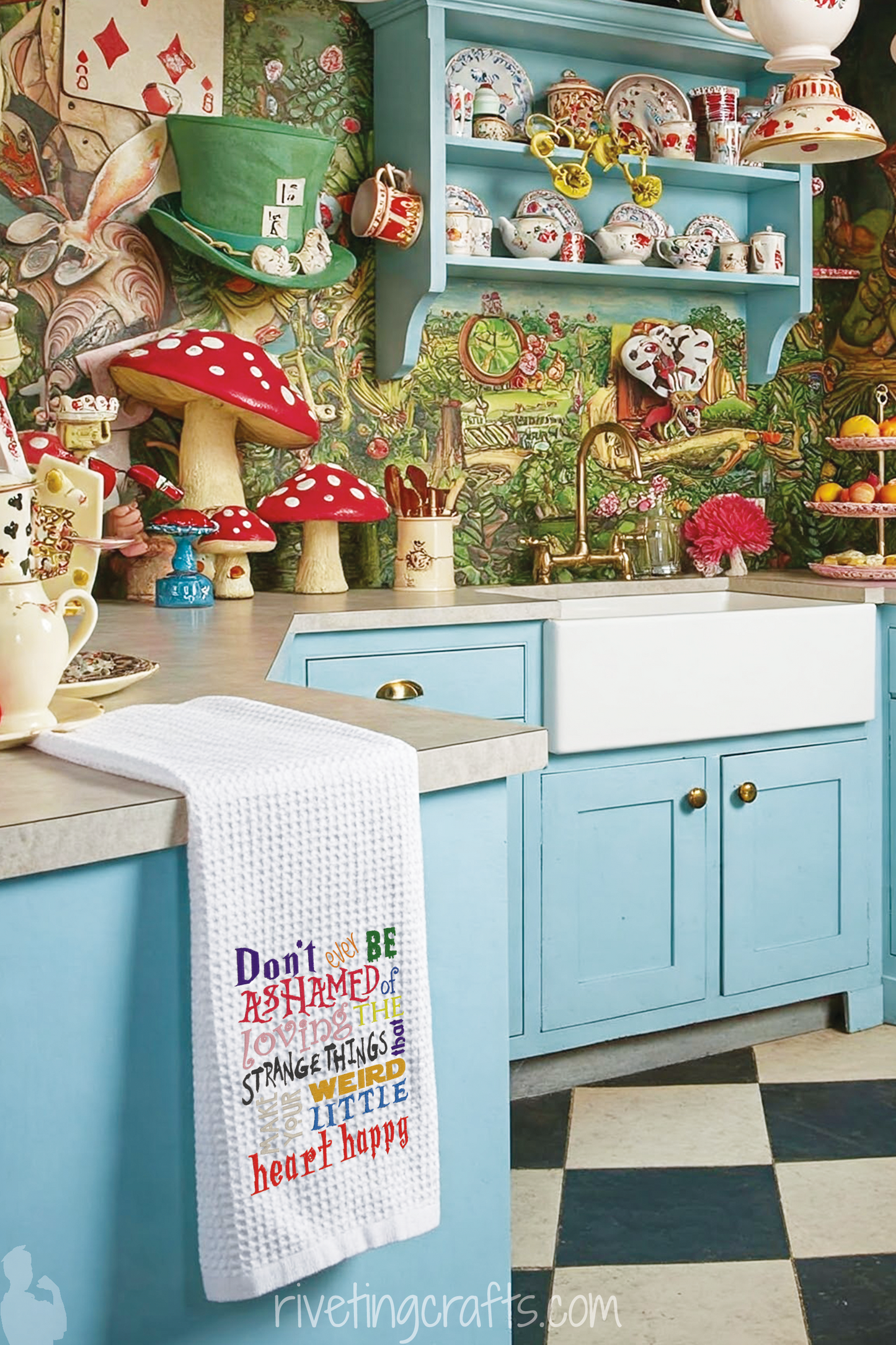 Weird Happy Heart Hand Towel