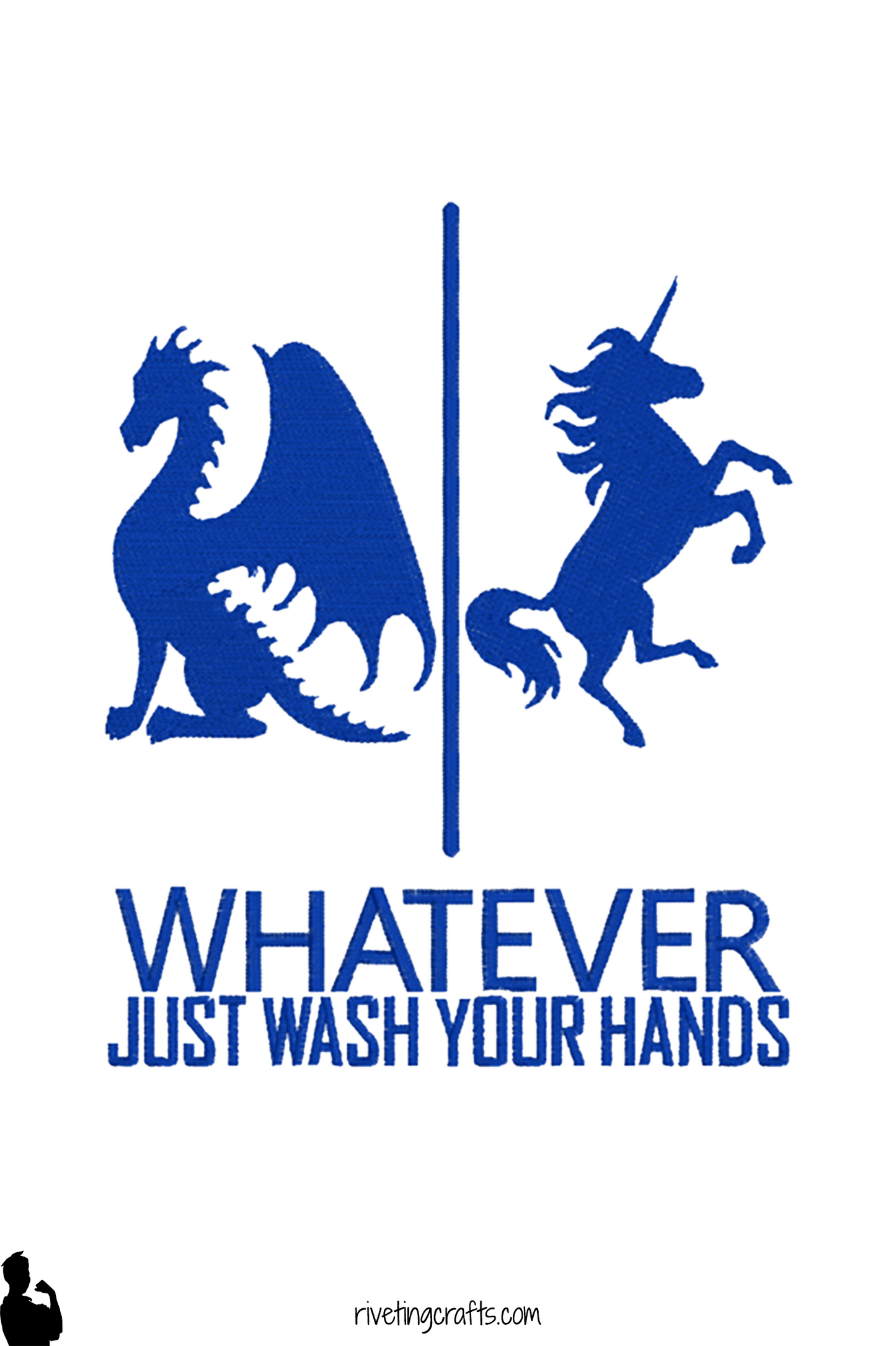 Whatever Just Wash Your Hands Towel – Snarky Mythical Bathroom Humor