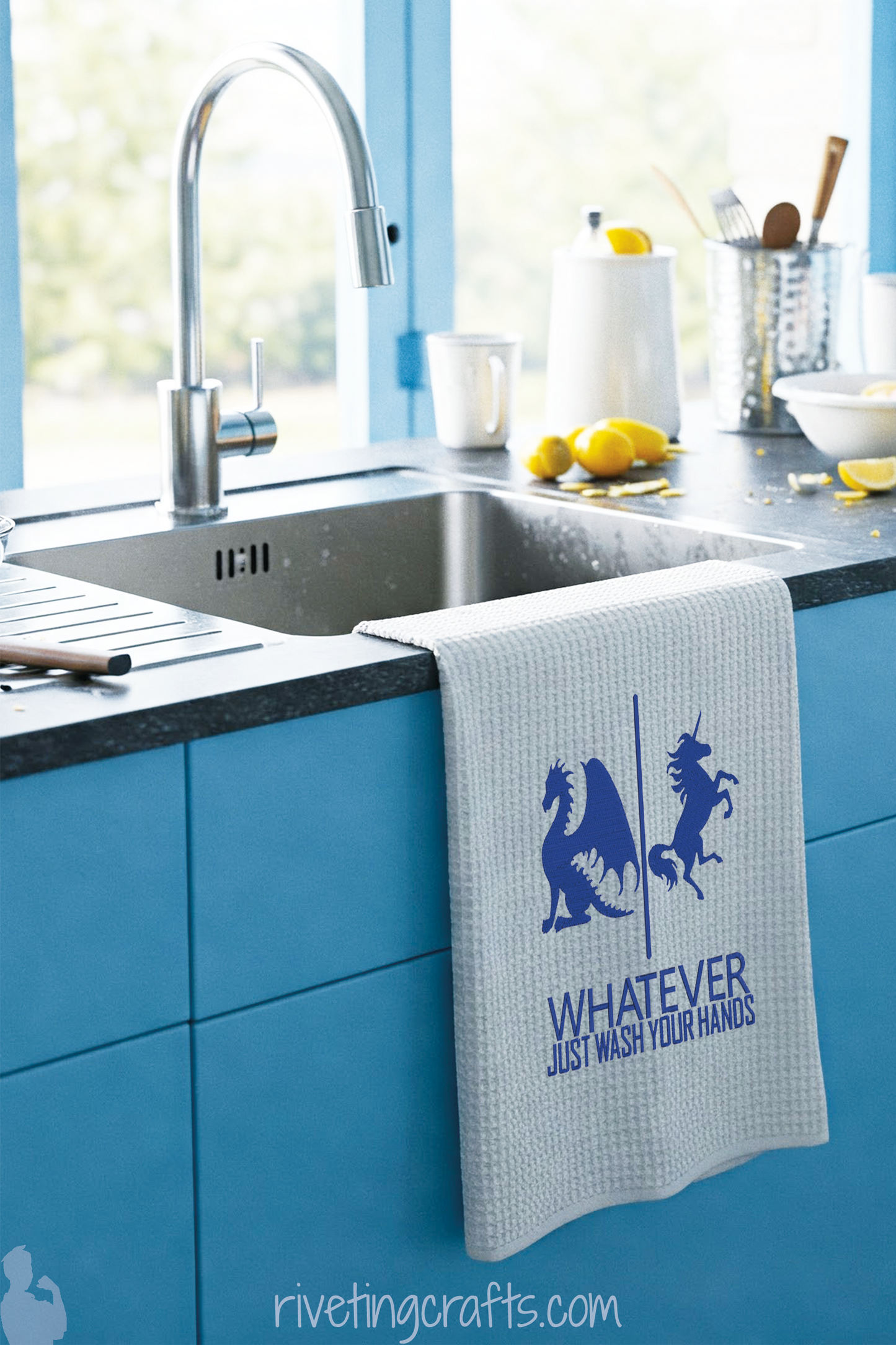Whatever Just Wash Your Hands Towel – Snarky Mythical Bathroom Humor
