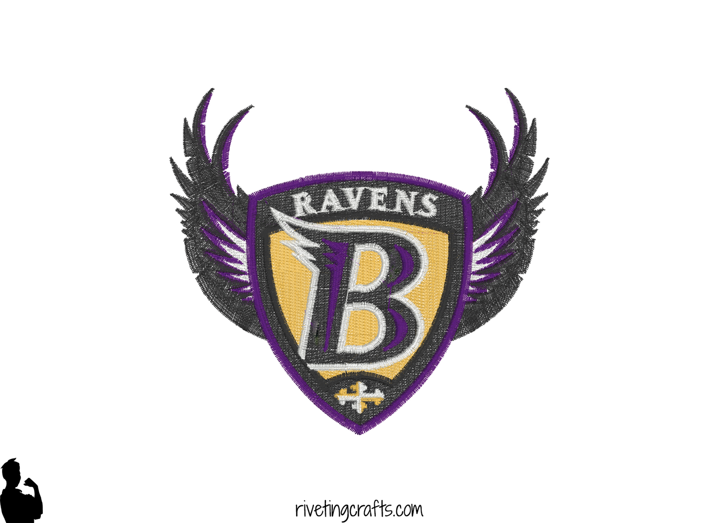 Baltimore Ravens Hand Towel – Old School Shield or Raven Head Logo