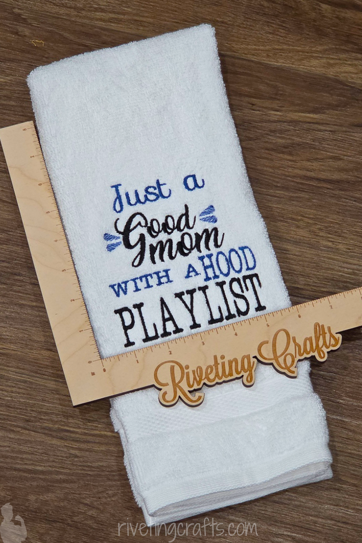 Good Mom, Hood Playlist Hand Towel