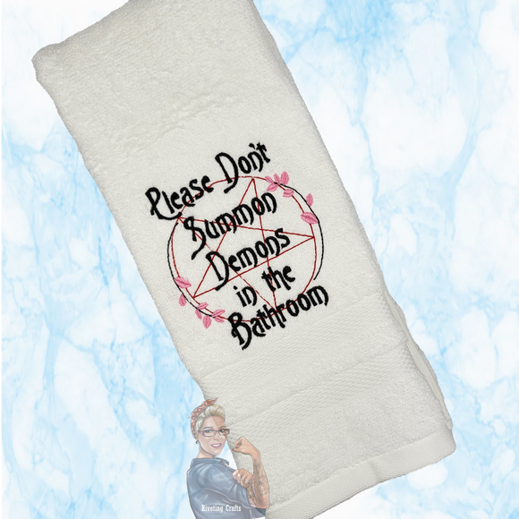 Please Don't Summon Demons Hand Towel